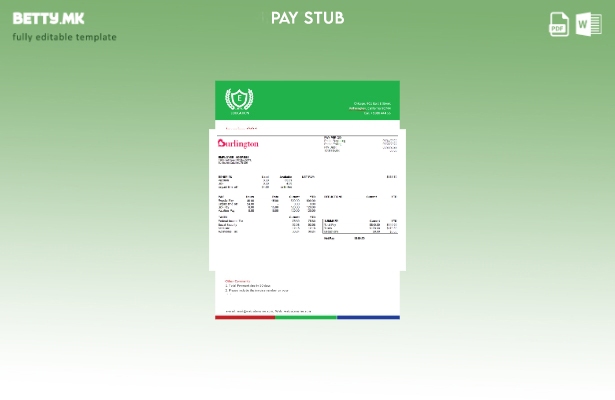 Модерен стил шаблон за листи за вработени во компанија за малопродажба во САД 2